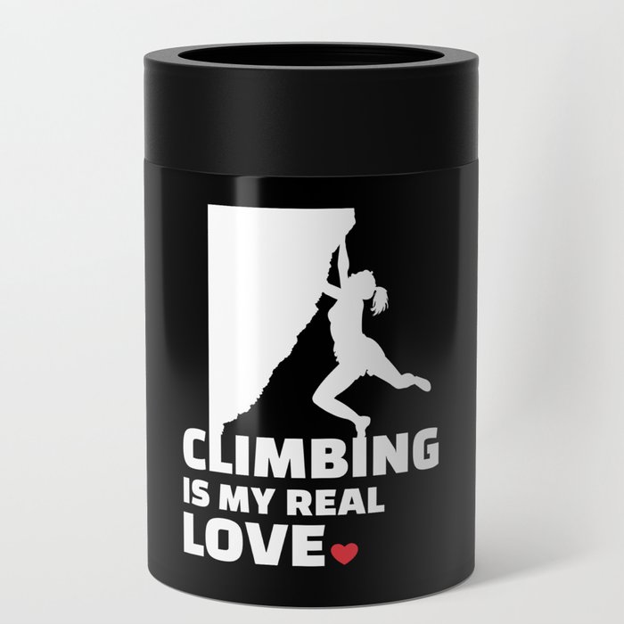 I love climbing Stylish climbing silhouette design for all mountain and climbing lovers. Can Cooler