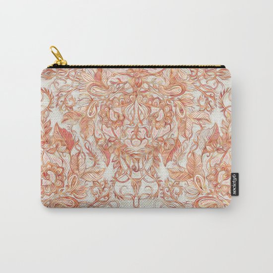 Autumn Peach Art Nouveau Pattern Carry-All Pouch
