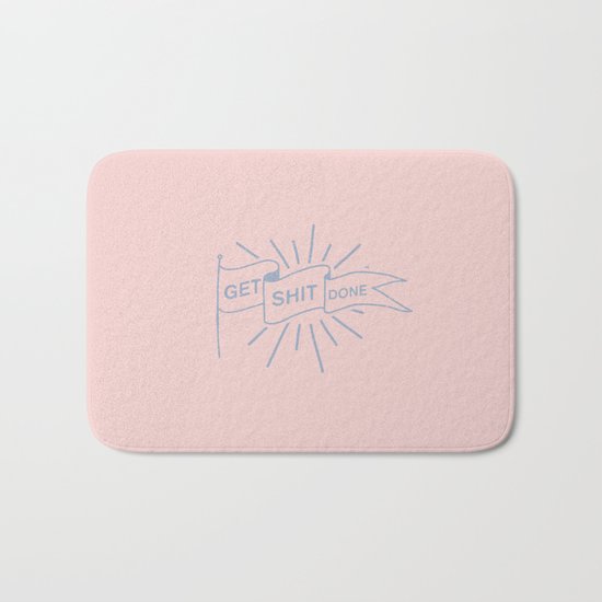 GET SHIT DONE PASTEL Bath Mat