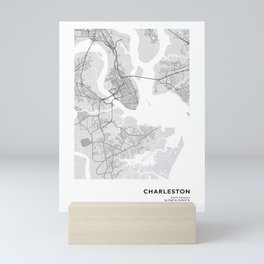 Charleston South Carolina Map, Charleston Map, Minimalist Map, Charleston Print, Charleston Poster, Charleston Art, Modern Map Print, City Map Mini Art Print