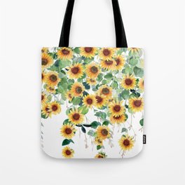 Sunflowers and Eucalyptus Garland  Tote Bag