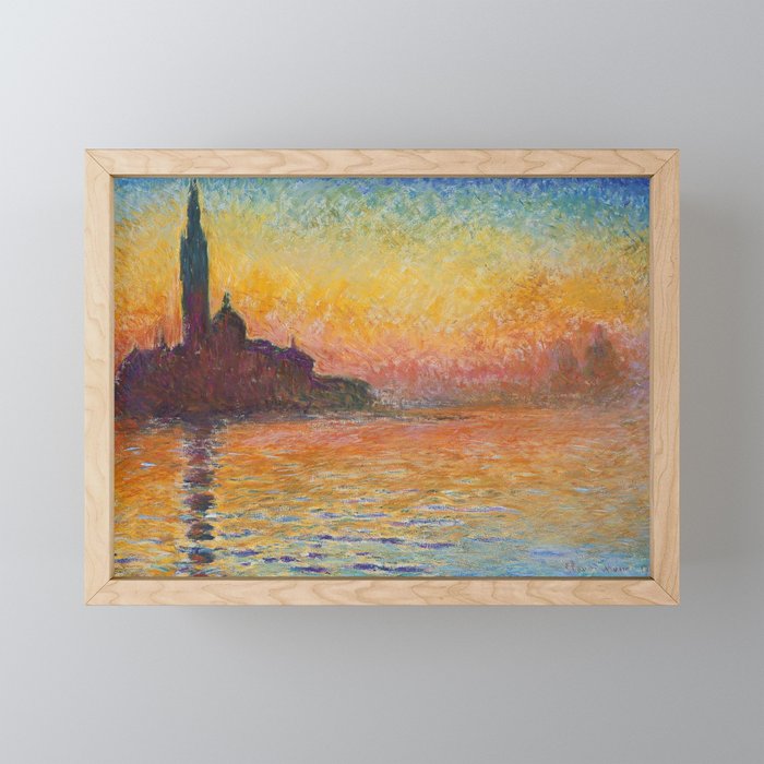 Claude Monet's San Giorgio Maggiore at Dusk Framed Mini Art Print