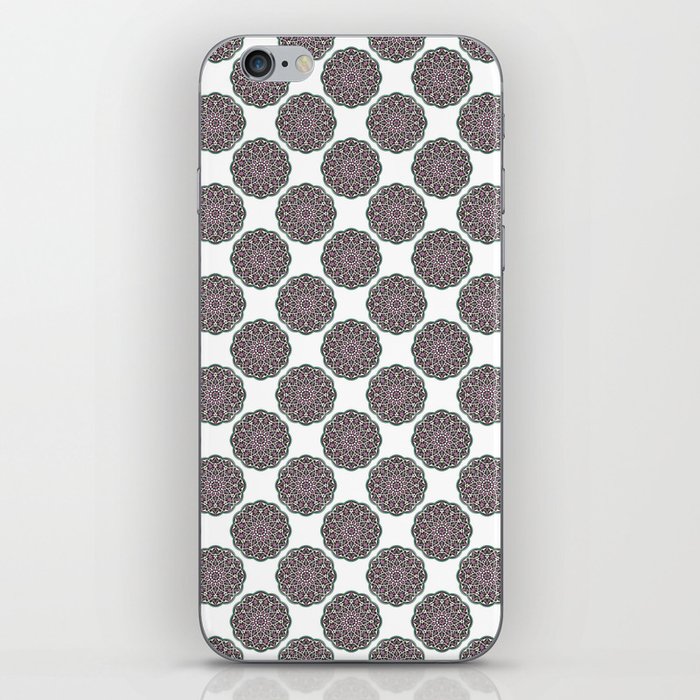 Circle Repeat Pattern Vector Art Magenta Pink White iPhone Skin