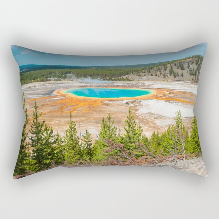 Grand Prismatic Spring Yellowstone National Park Print Rectangular Pillow