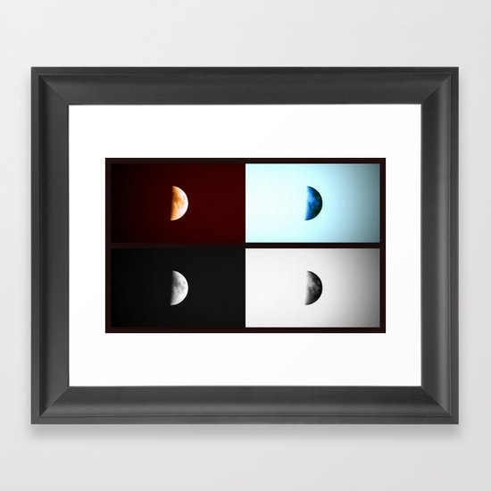 Glowing Waxing Crescent II Framed Art Print