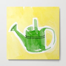 French Watering Can Metal Print