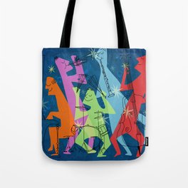 Mid-Century Modern Jazz Band Tote Bag