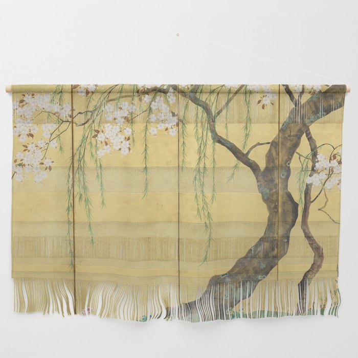 Cherry, Maple and Budding Willow Tree Wall Hanging
