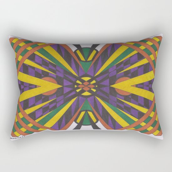 Purple Cross Rectangular Pillow
