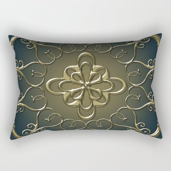 Golden Nemo Pattern Rectangular Pillow
