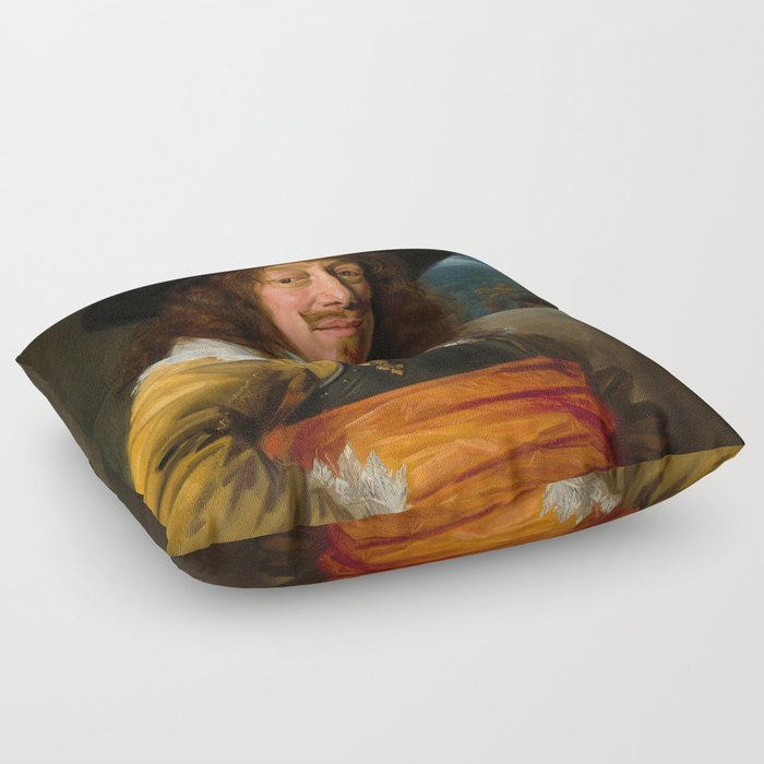 Portrait of a Member of the Guard by Frans Hals Floor Pillow
