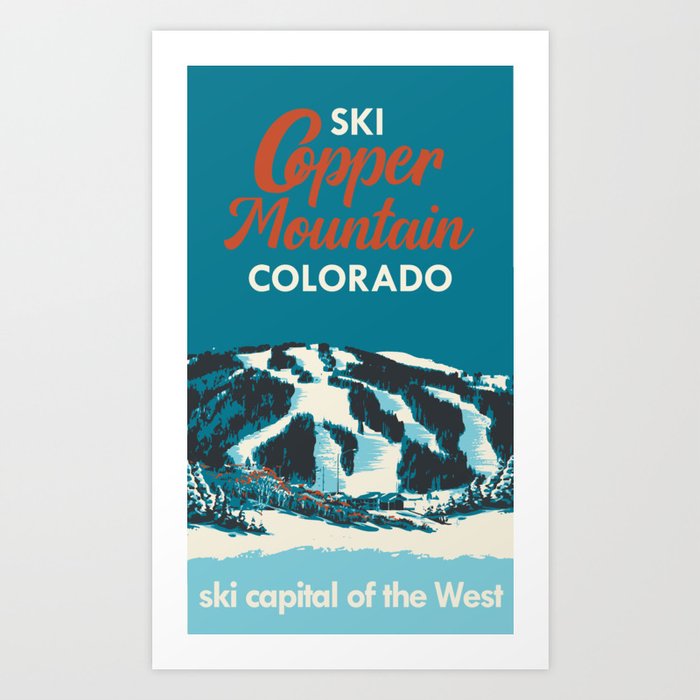 Ski Copper Mountain Vintage Poster Art Print