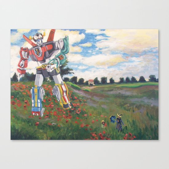 Voltron Dans Les Coquelicots Canvas Print