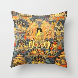 Mandala Buddhist 7 Throw Pillow