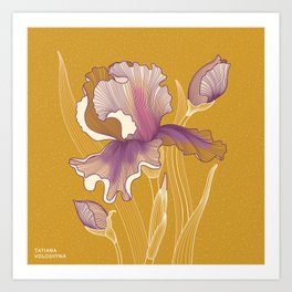 Iris flowers Art Print