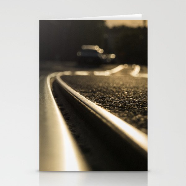 Tram tracks Stockholm Stationery Cards