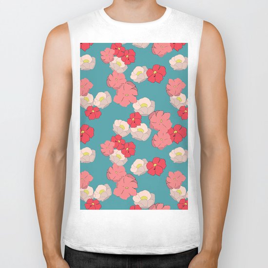 Blooming graphic Biker Tank