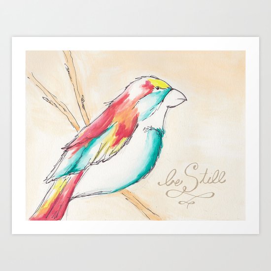 "Be Still" Watercolor Art Print