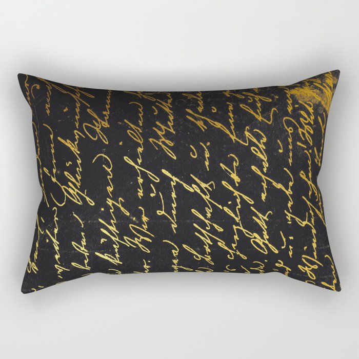Gold manuscript Rectangular Pillow