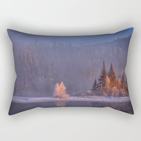 Canadian winter landscape Rectangular Pillow