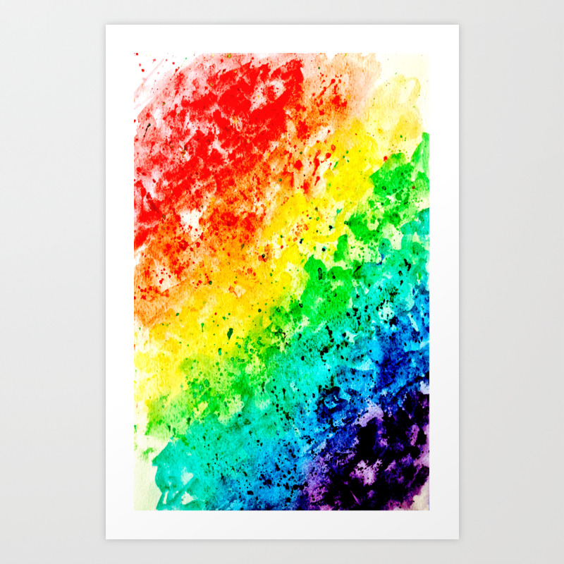 Abstract Rainbow Art Print By Tankanddps Society6