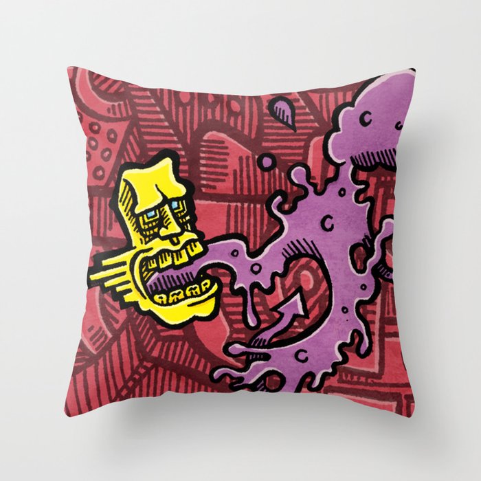 Graffiti Breath Throw Pillow