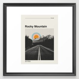 Rocky Mountain National Park Retro Print Framed Art Print