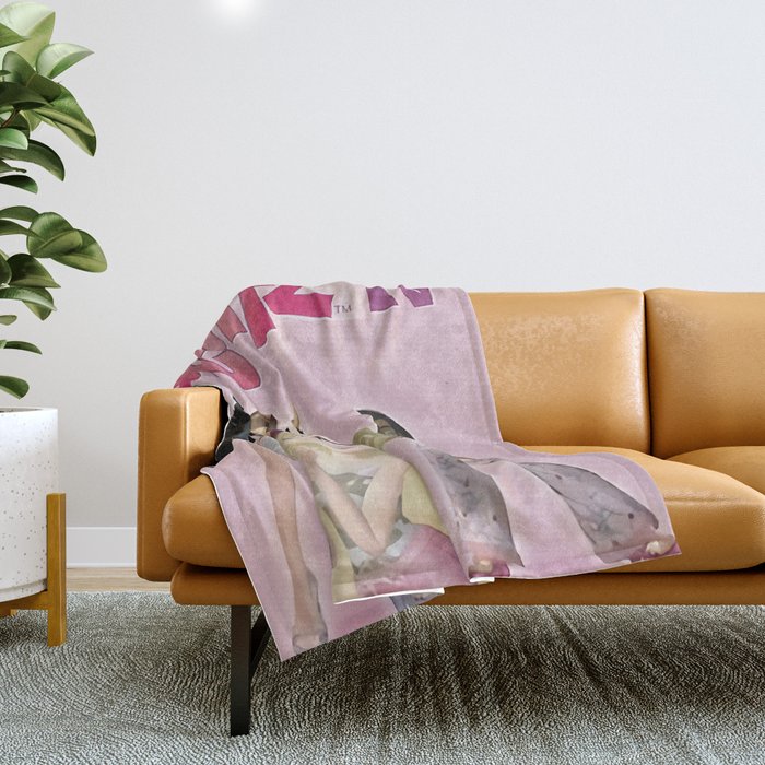 Pink throw blanket and pillows clearance