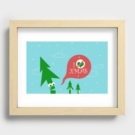 Greestmas. Save Xmas Trees Recessed Framed Print