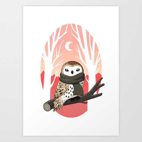 Winter Owl Art Print