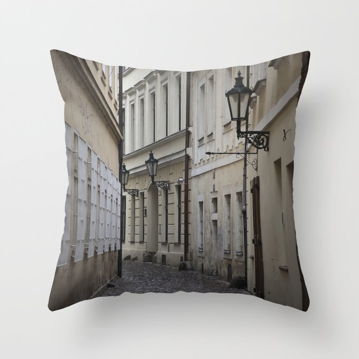 Alleyway in Prague Throw Pillow