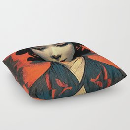 The Ancient Spirit of the Geisha Floor Pillow