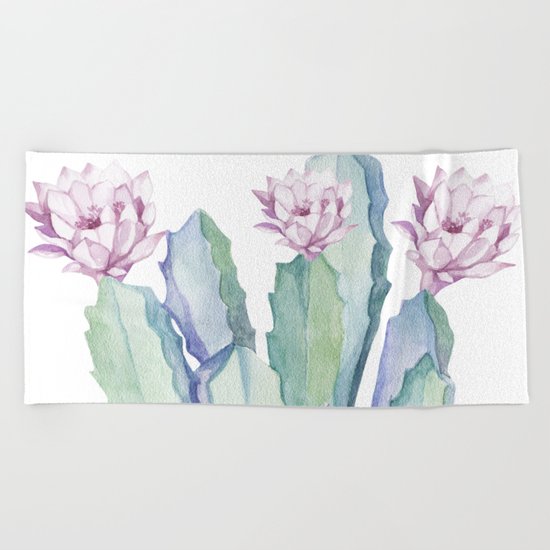 Cactus in Love Beach Towel