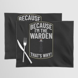 Prison Warden Correctional Officer Facility Training Placemat