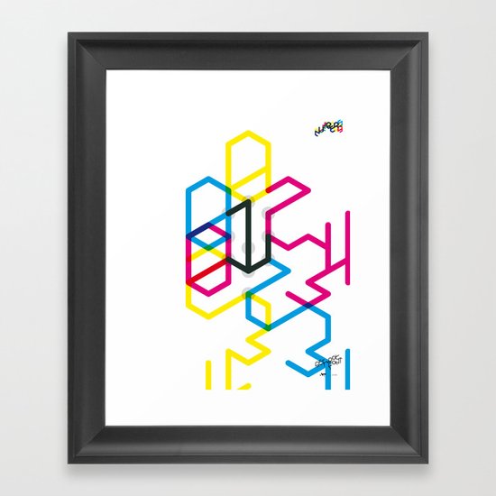 Number one Framed Art Print