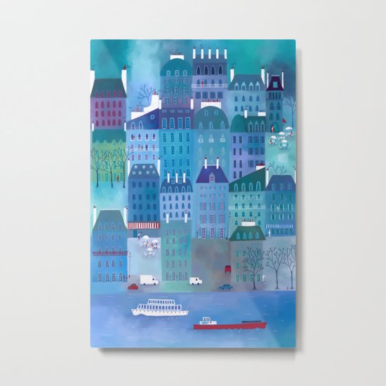 Paris Blues Metal Print
