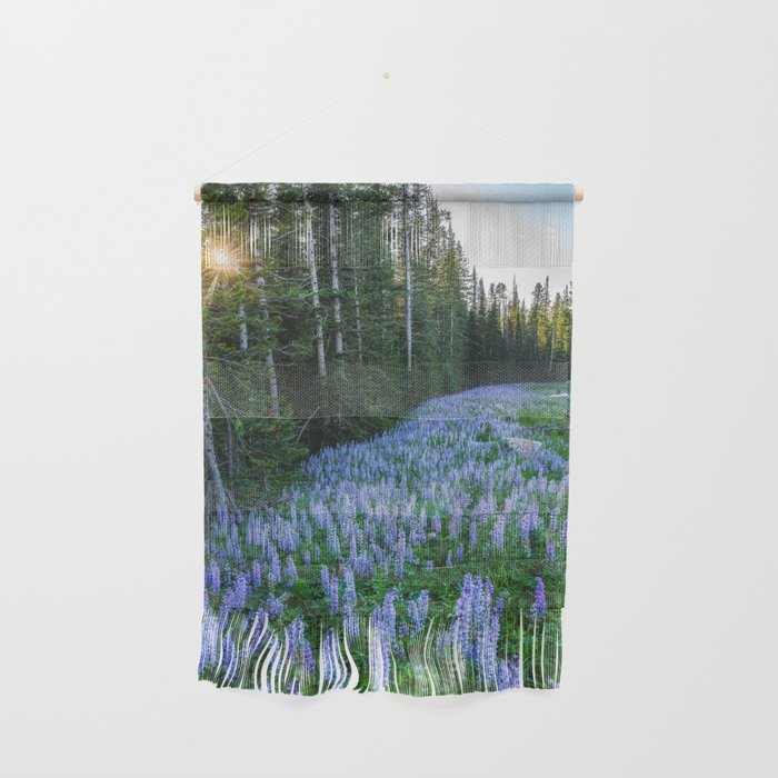 High Country Lupine - Purple Wildflowers in Montana Mountains Wall Hanging
