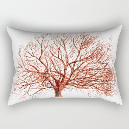 Lonely tree in autumn Rectangular Pillow