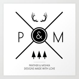 Panther & Mishka Logo Art Print