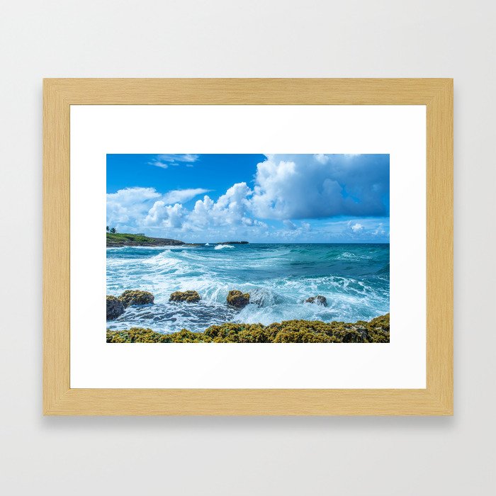 Ocean Blue San Juan Puerto Rico Framed Art Print