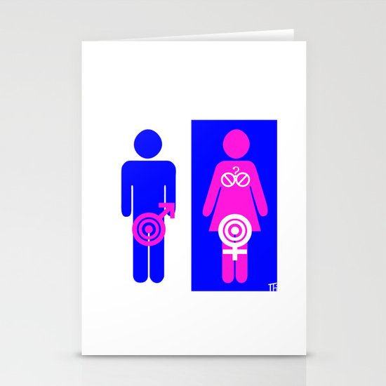 Sex Duality Stationery Cards
