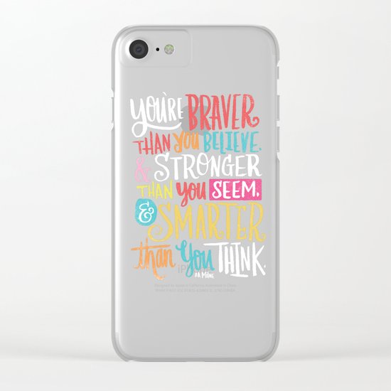 BRAVER, STRONGER, SMARTER Clear iPhone Case