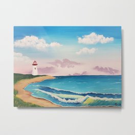 Beach Lighthouse Metal Print