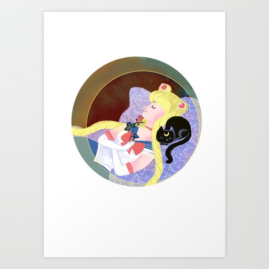 Sleeping Sailor Art Print
