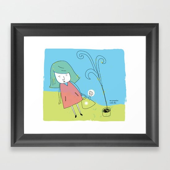 un poco cada día Framed Art Print