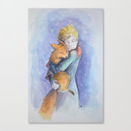 The little Prince and the fox Canvas Print