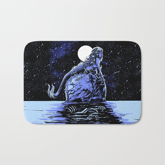 Mermaid Skull Bath Mat