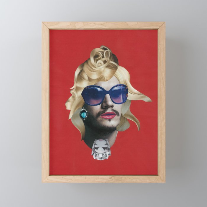 Emile Hirsch as a natural blonde Framed Mini Art Print