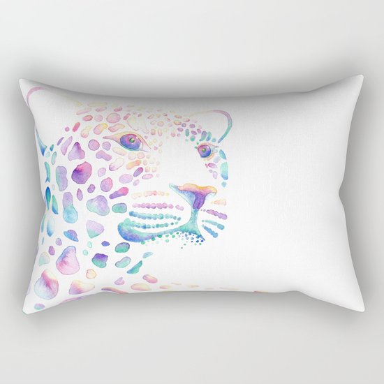 Watercolour Leopard Rectangular Pillow