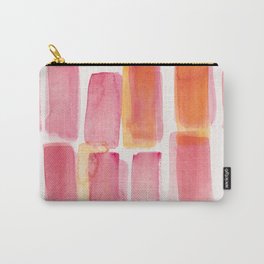 Pink Orange Watercolour Patterns | 190129 Abstract Art Watercolour Carry-All Pouch